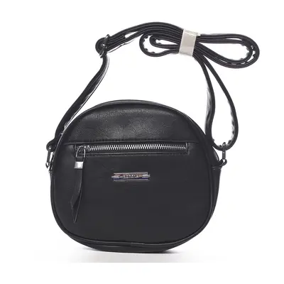 Módní dámská kulatá crossbody Fulbert, černá