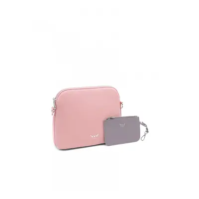 Dámská koženková crossbody kabelka Merise Pink, růžová