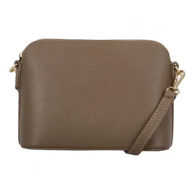 Stylová dámská kožená crossbody Pullina, taupe