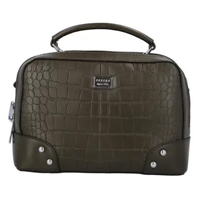 Stylová crossbody kabelka Croco Sia, zelená