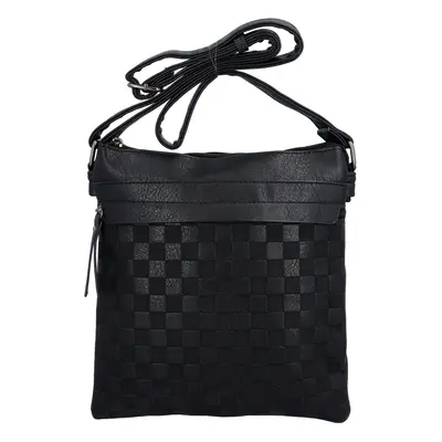 Dvoukomorová dámská koženková crossbody Hugo, černá