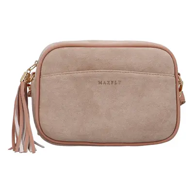 Stylová dámská koženková crossbody Dominique, starorůžová