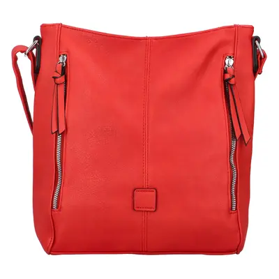 Trendová dámská koženková crossbody Rena, červená