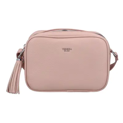 Malá koženková crossbody Tess, růžová