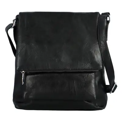 Stylová dámská koženková crossbody kabelka Monaria, černá