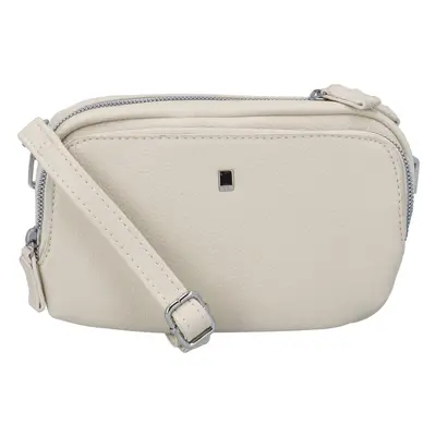 Prostorná koženková crossbody Danny, béžová