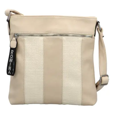 Trendy úzká dámská crossbody Meccorina, béžová