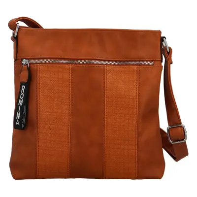 Trendy úzká dámská crossbody Meccorina, hnědá