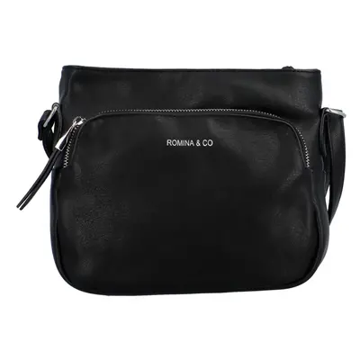 Volnočasová dámská koženková crossbody Perry, černá