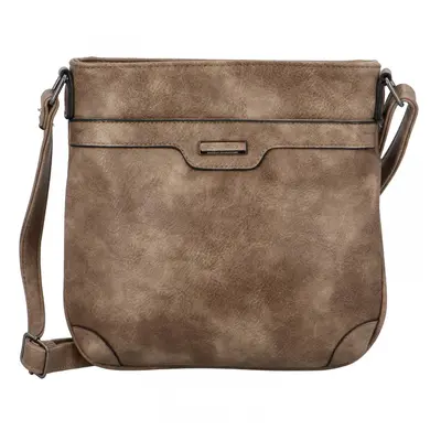 Trendy dámská koženková crossbody kabelka Diana, khaki