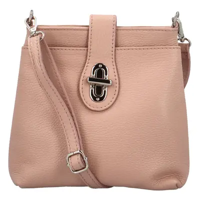 Dámská kožená crossbody kabelka Lara sweet, starorůžová