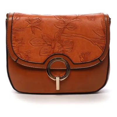 Romantická dámská koženková crossbody Samanta oranžová