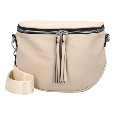 Módní dámská koženková ledvinka/crossbody Andrés, béžová