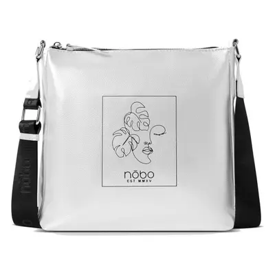 Stylová dámská koženková crossbody kabelka Nobo Anisa, stříbrná