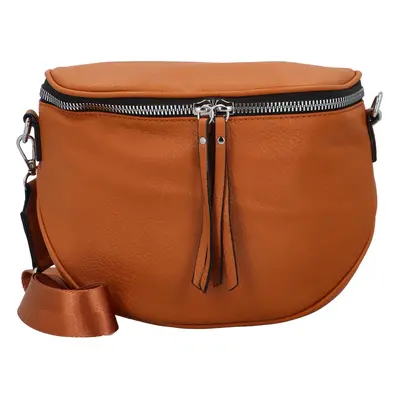 Módní dámská koženková ledvinka/crossbody Andrés, camel