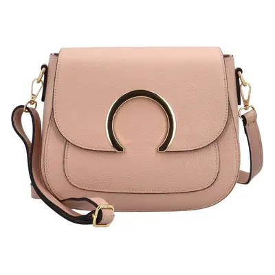 Módní dámská kožená crossbody Albina, starorůžová