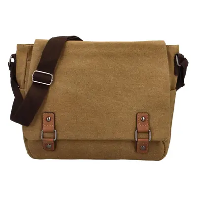 Stylová textilní crossbody taška Dimitros, camel