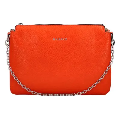 Stylová dámská koženková crossbody kabelka Ebba, oranžová