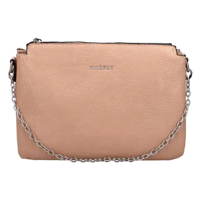 Stylová dámská koženková crossbody kabelka Ebba, starorůžová