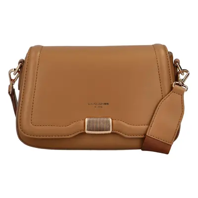 Módní dámská koženková crossbody kabelka Ademis, camel