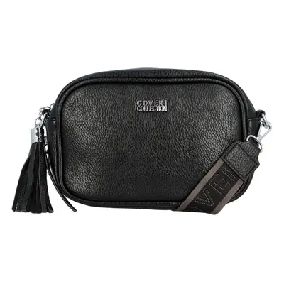 Stylová dámská koženková crossbody kabelka Titianah, černá