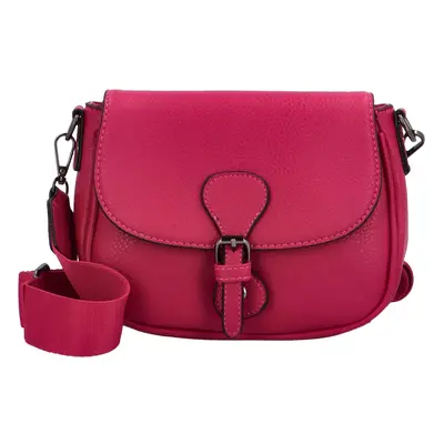 Trendy dámská koženková crossbody kabelka Bindi, fuchsiová