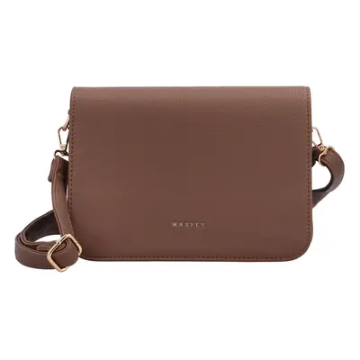 Elegantní dámská koženková crossbody Julys, béžovo-hnědá