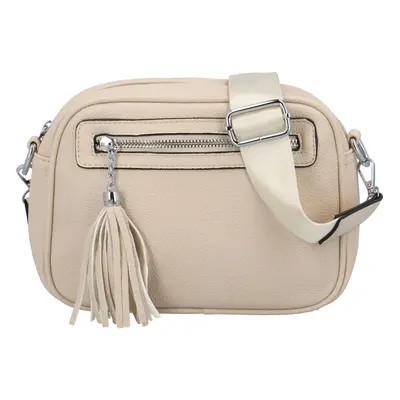 Trendy dámská koženková crossbody kabelka Herbiana, bílá