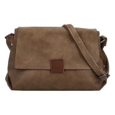 Trendy dámská koženková crossbody kabelka Daile, khaki