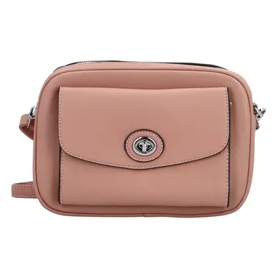 Módní dámská koženková crossbody kabelka Surafel, růžová