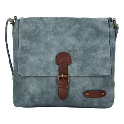 Trendy dámská koženková crossbody Paulette, světle modrá