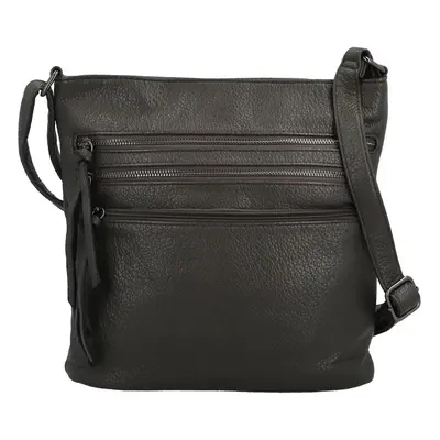 Stylová dámská koženková crossbody kabelka Lirid, šedá