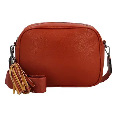 Trendy dámská koženková crossbody kabelka Wicawa, oranžová