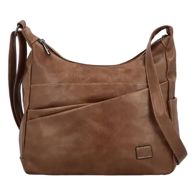 Stylová dámská koženková crossbody kabelka Gianni, khaki