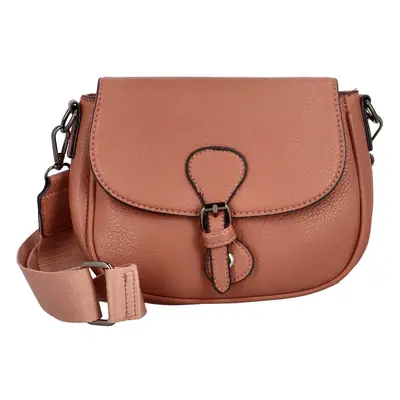 Trendy dámská koženková crossbody kabelka Bindi, starorůžová