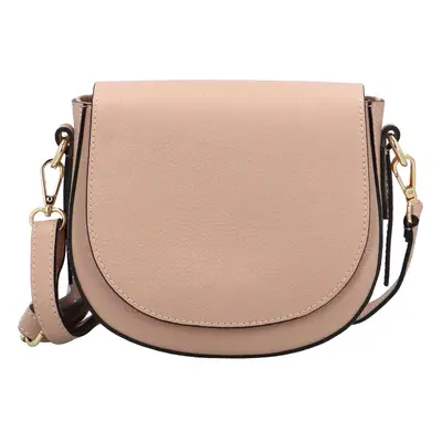 Módní dámská kožená crossbody kabelka Ingos, starorůžová