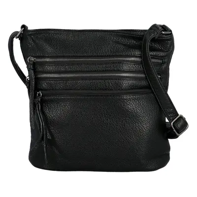 Stylová dámská koženková crossbody kabelka Lirid, černá