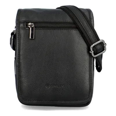 Luxusní pánská kožená crossbody Diviley Laheem, černá