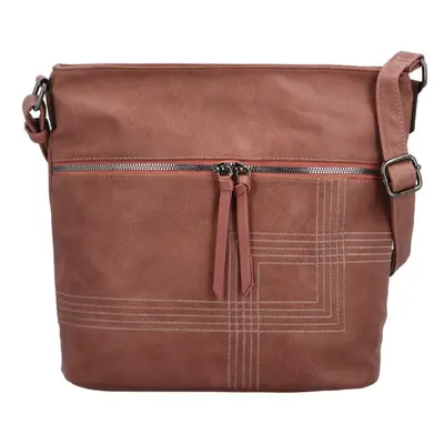 Trendy dámská koženková crossbody kabelka Kurumi, červená