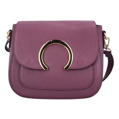 Luxusní dámská kožená crossbody Juliette, fialová