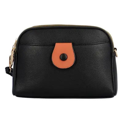 Stylová dámská malá koženková crossbody Estela, černá