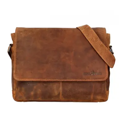 Pánská kožená crossbody/taška Green Wood Tygran, camel