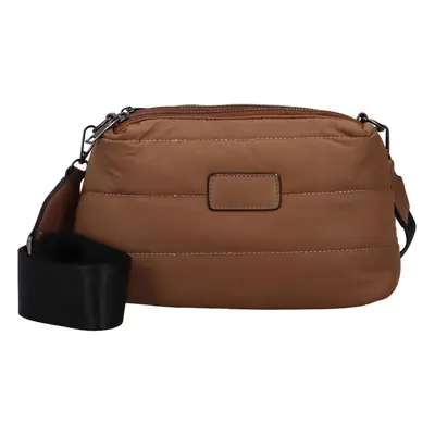 Trendy dámská textilní crossbody kabelka Faria, coffee