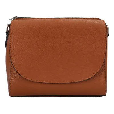 Dámská trendy kožená crossbody kabelka Jessica, hnědá