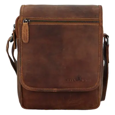 Stylová pánská kožená crossbody taška GW Rodion, camel