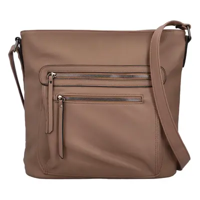 Trendy dámská koženková crossbody kabelka Tyrcia, khaki