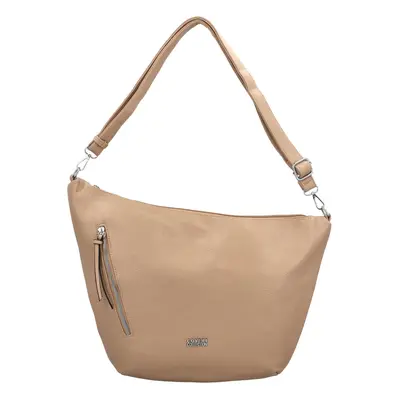 Trendy dámská koženková crossbody kabelka Tabira, taupe