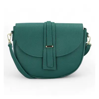 Stylová dámská kožená crossbody kabelka Luigi, tyrkysová