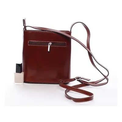 Dámská kožená crossbody Viola, hnědá