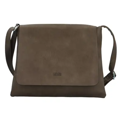 Trendy dámská koženková crossbody kabelka Korteri new, tmavě hnědá